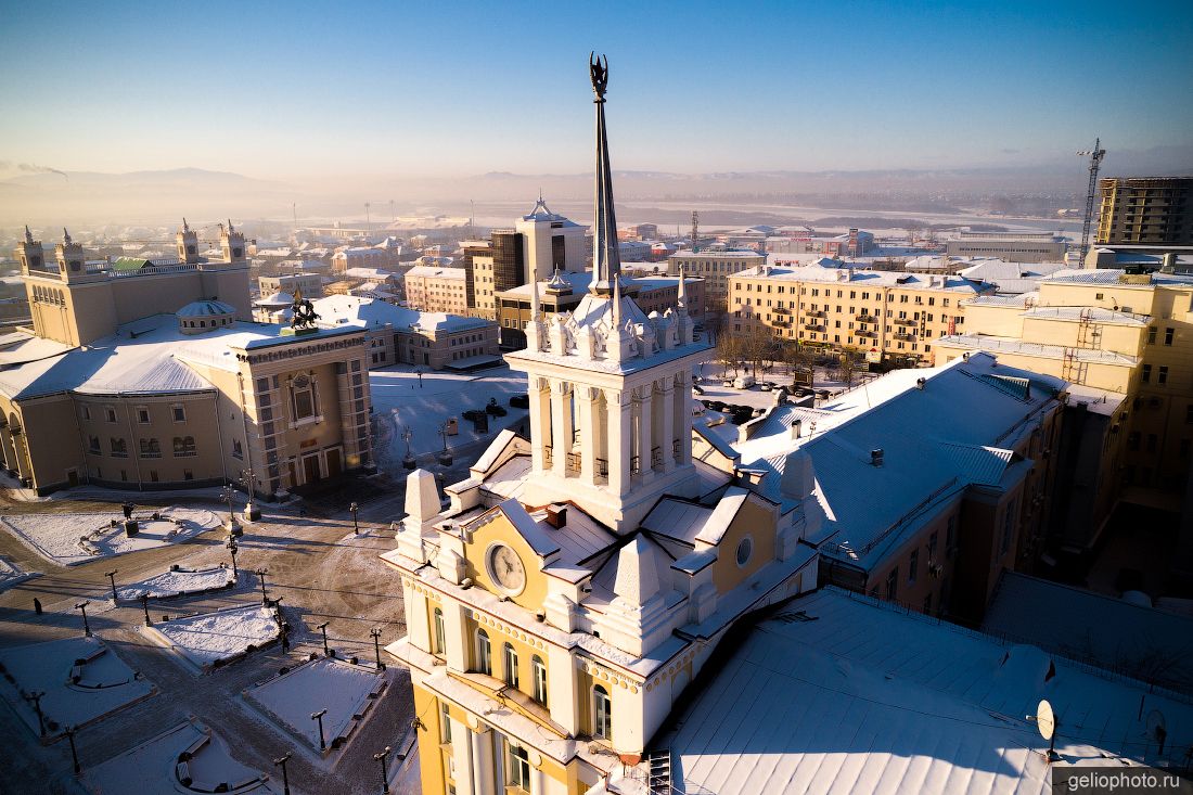Дом радио в Улан-Удэ с высоты фото