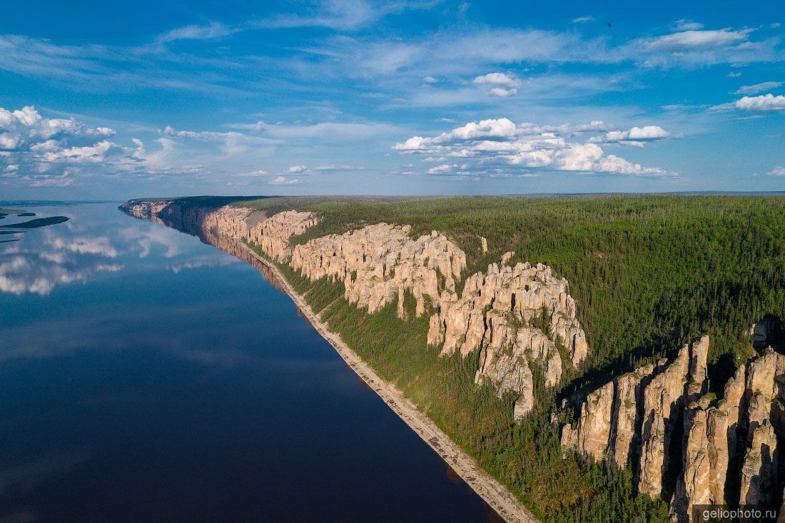 Парк Ленские столбы с высоты фото