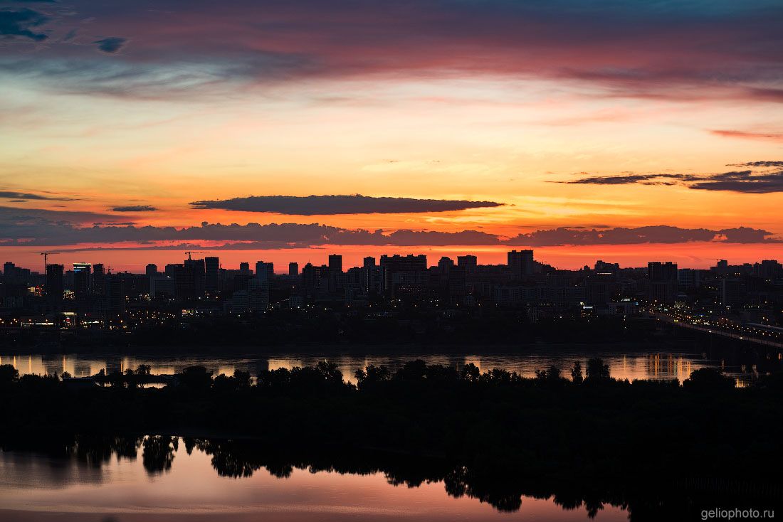 Рассвет в Новосибирске фото