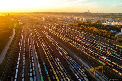 Сортировочная станция Инская в Новосибирске фото