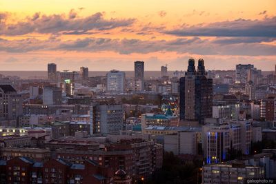 Центральный район Новосибирска с высоты фото