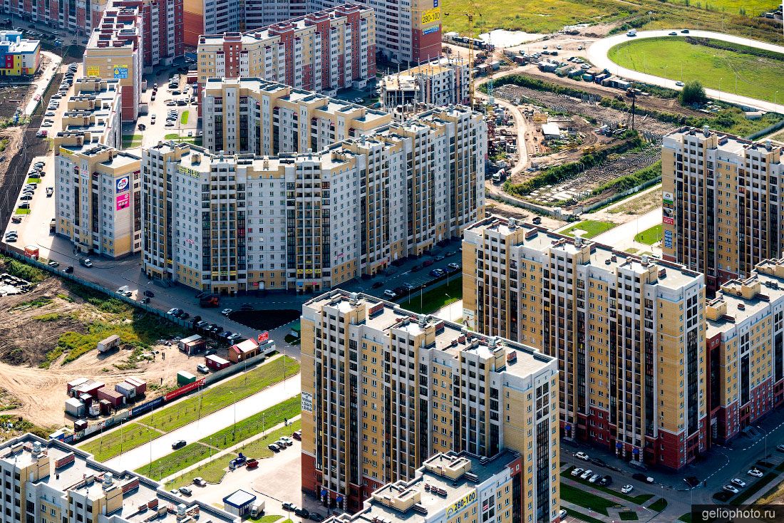 Микрорайон Прибрежный в Омске с высоты фото