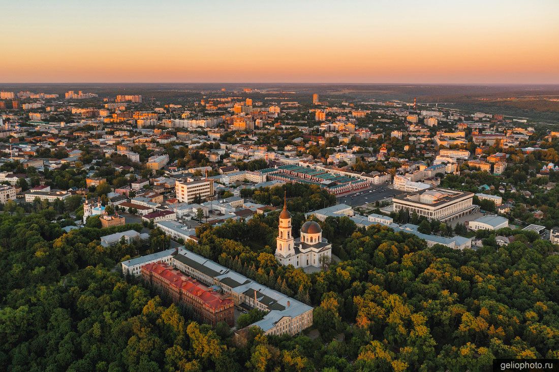 Центральный городской парк Калуги с высоты фото