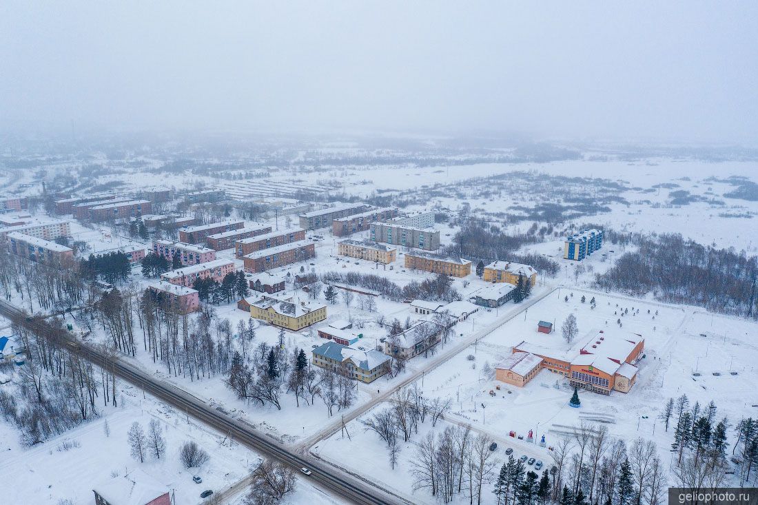 Центр Мысков с высоты фото