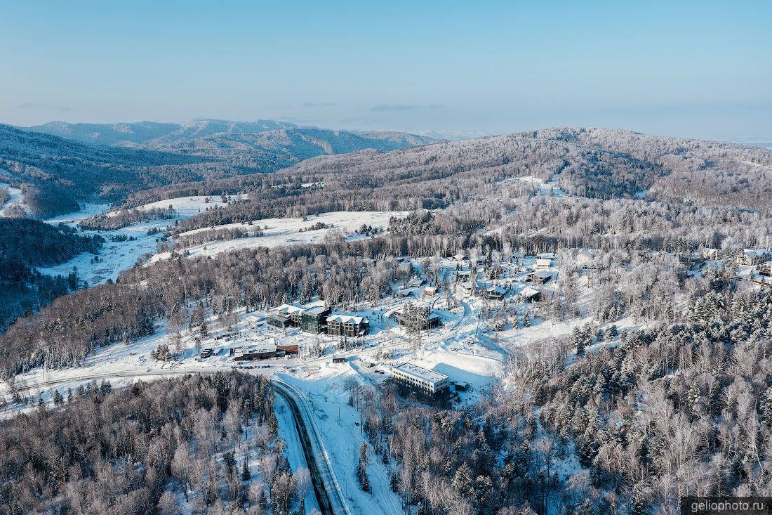 Курорт Белокуриха-2 зимой с высоты фото
