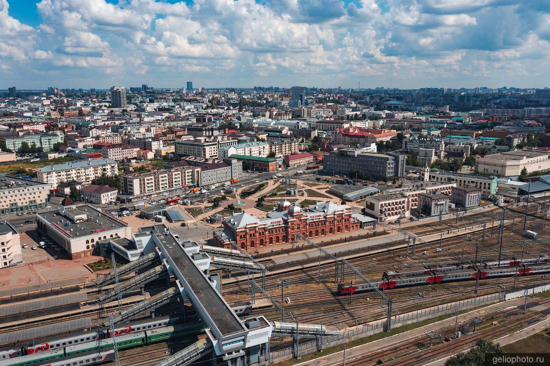 ЖД вокзал Казань-1 с высоты фото
