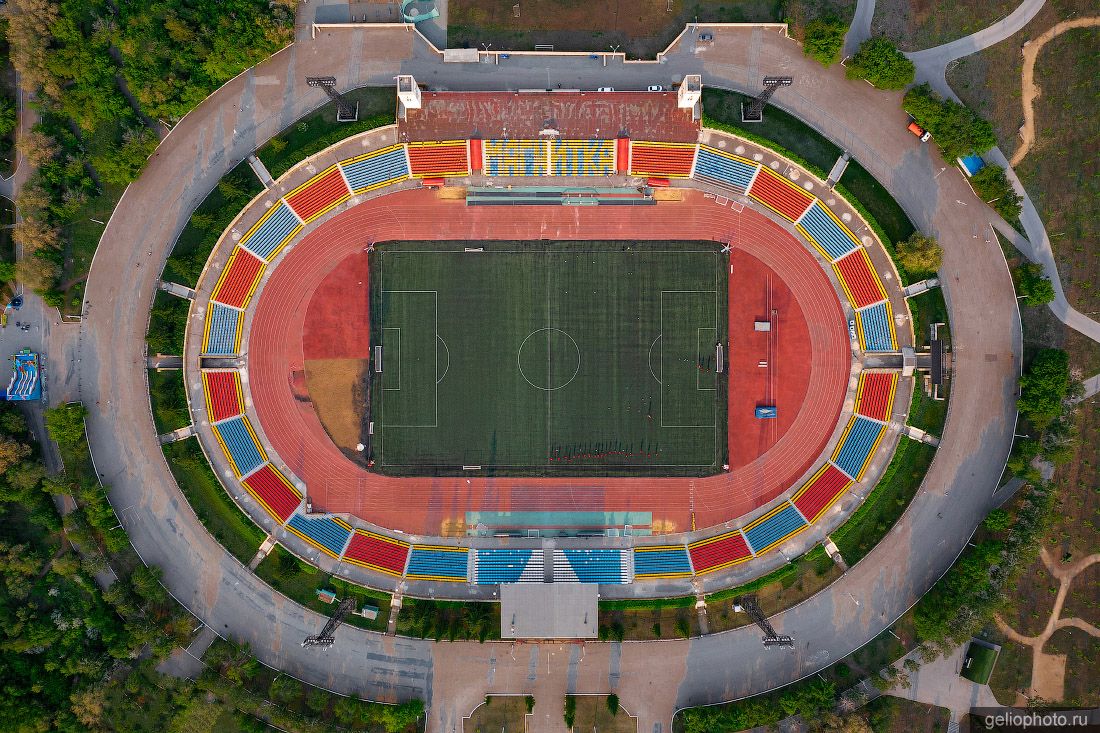 Стадион Центральный в Магнитогорске вид сверху фото