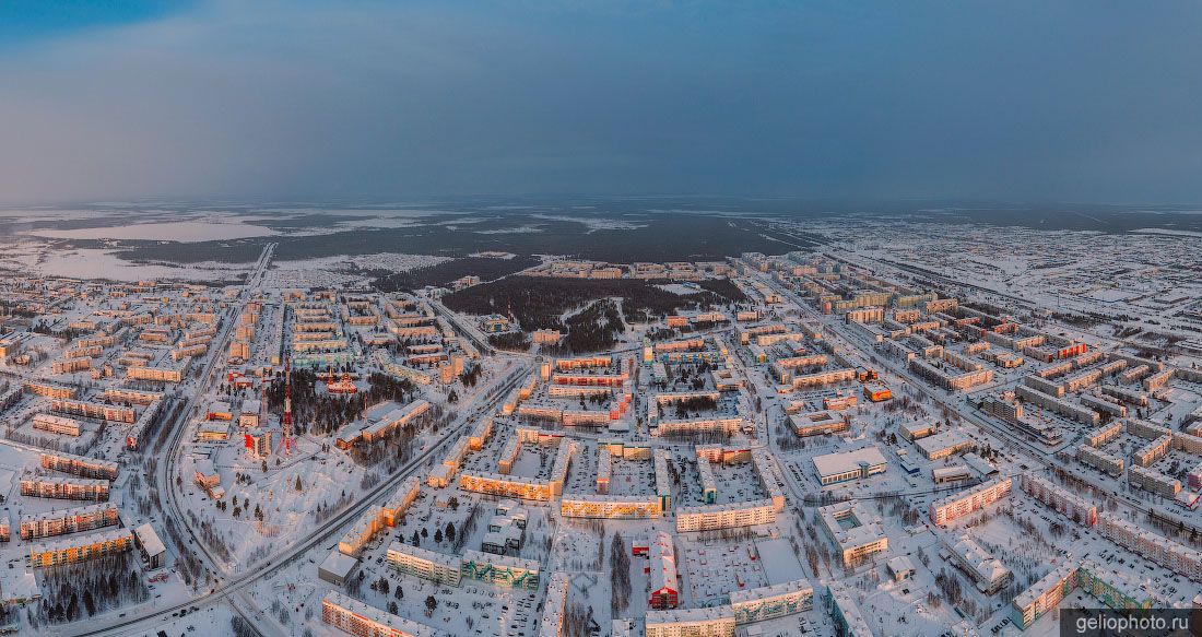 Панорама Ноябрьска зимой фото