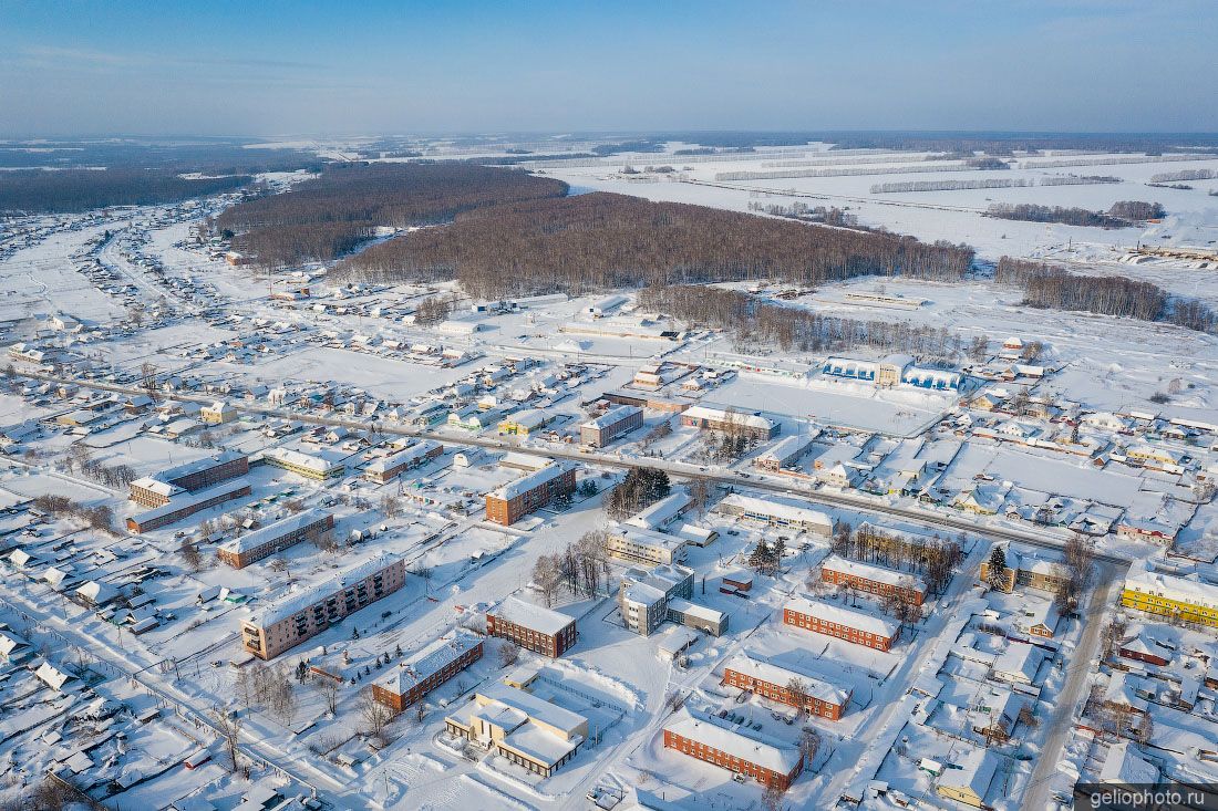 Посёлок Верх-Чебула зимой фото