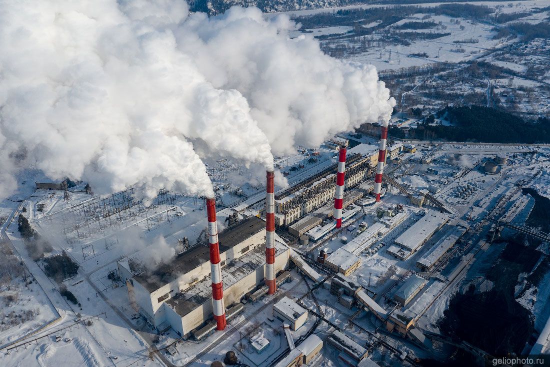 Томь-Усинская ГРЭС в Безруково с высоты фото