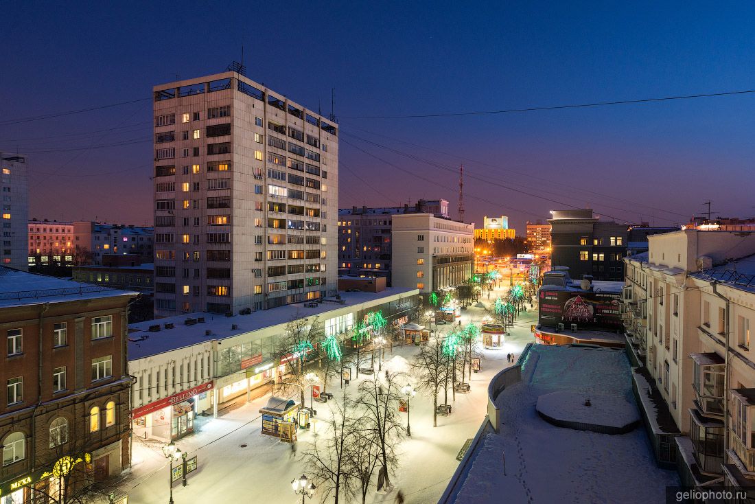 Улица Кировка в Челябинске зимой фото