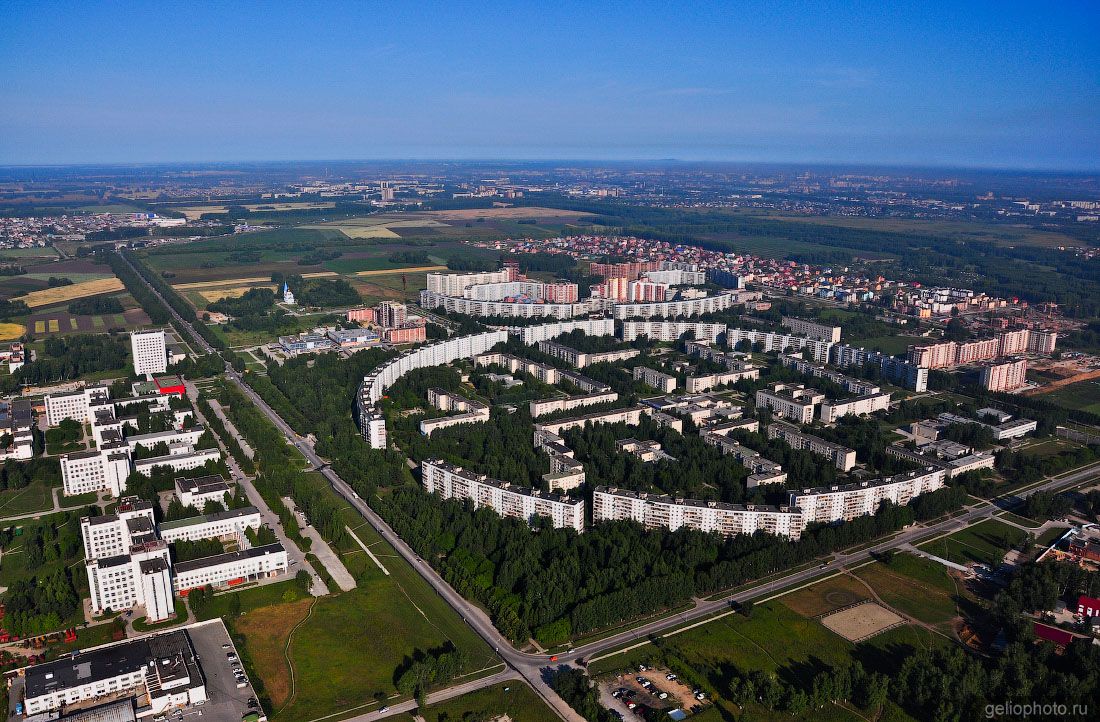 Посёлок Краснообск в Новосибирске с высоты фото