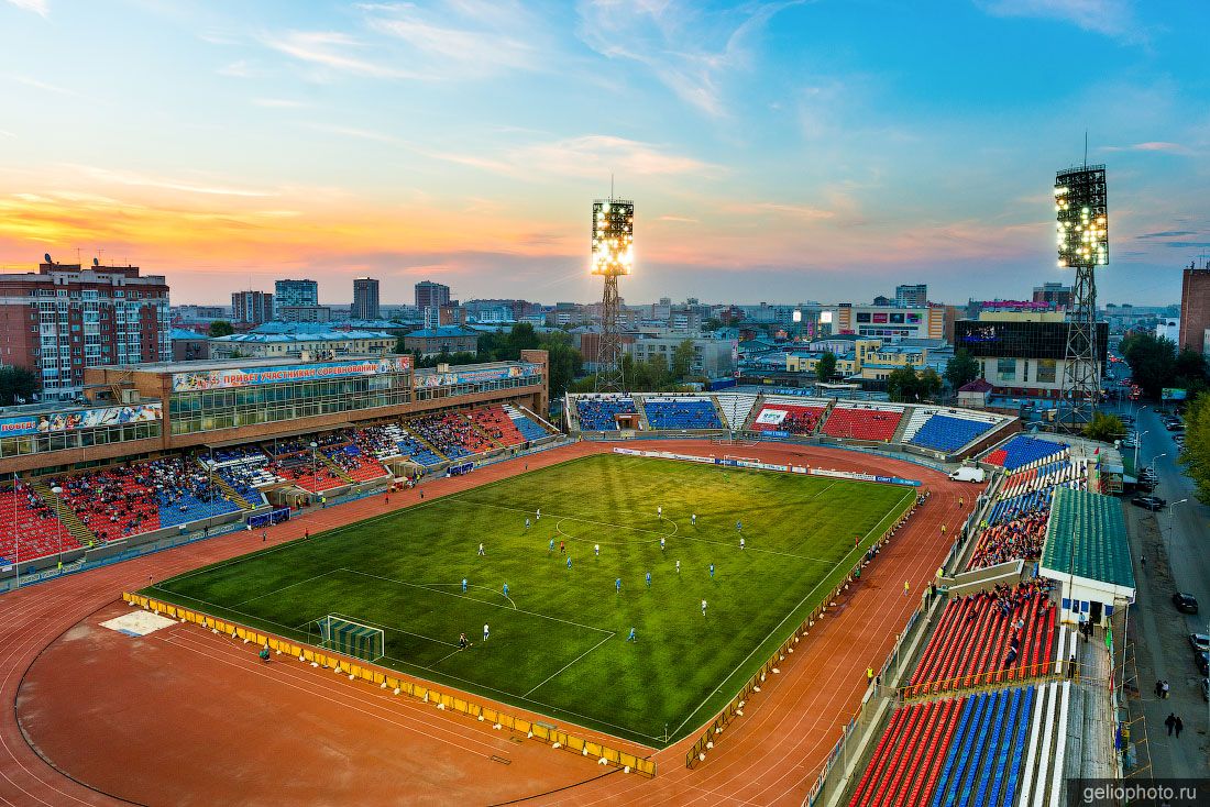 Стадион Спартак в Новосибирске с высоты фото