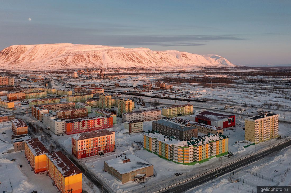 Район Талнах в Норильске с высоты фото