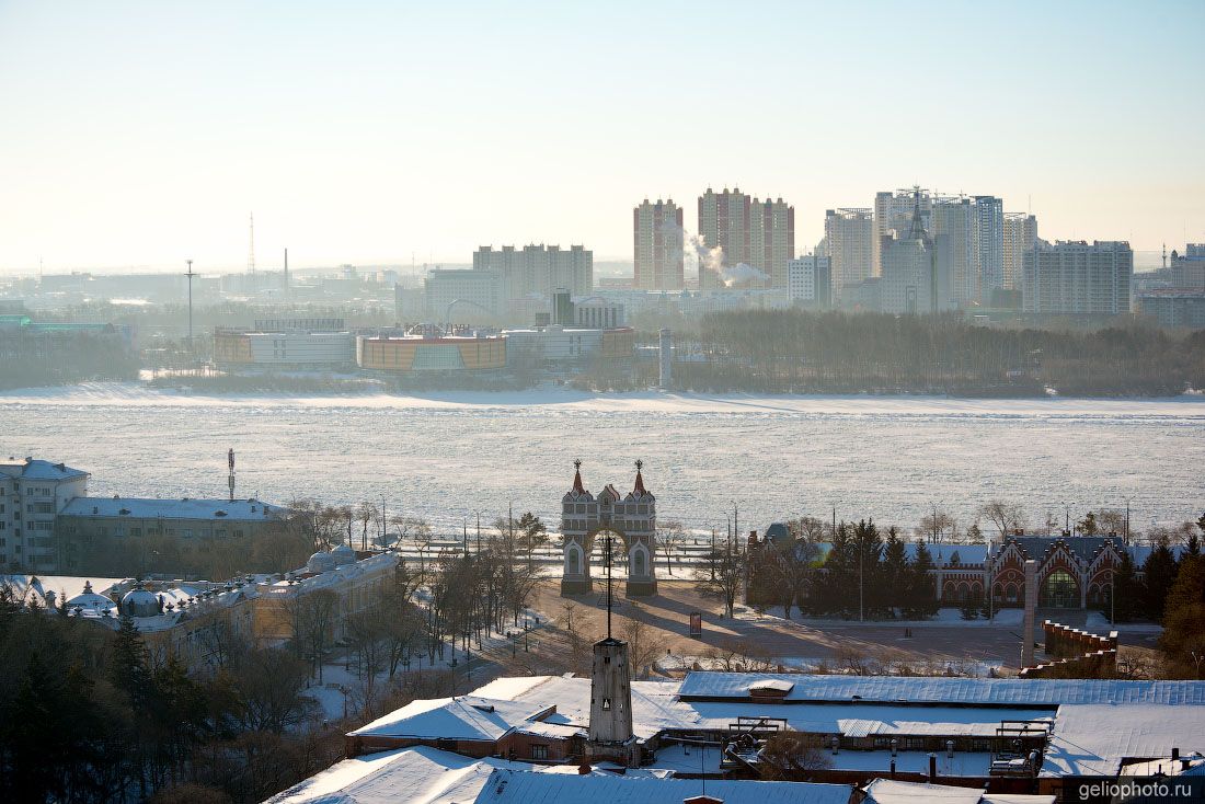 Триумфальная арка в Благовещенске фото