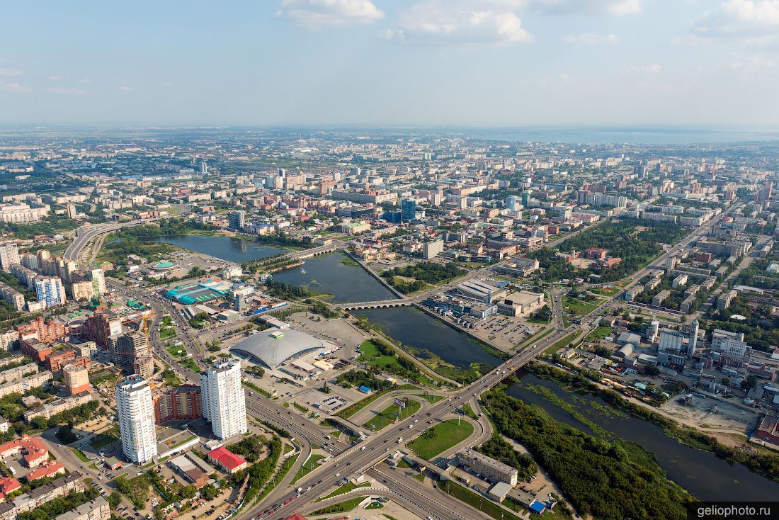 Летний Челябинск с высоты фото