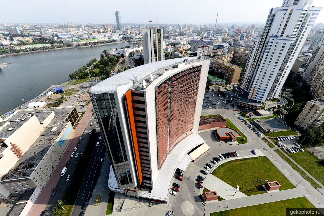 Отель Hyatt Regency в Екатеринбурге с высоты фото