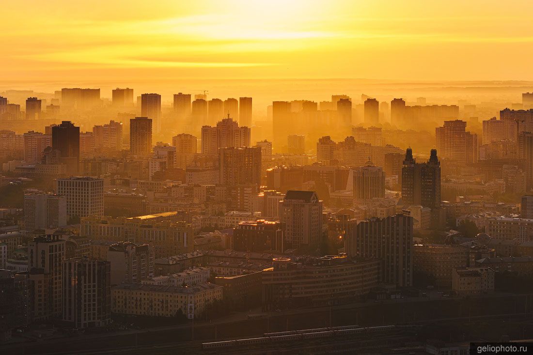 Новосибирск на рассвете фото