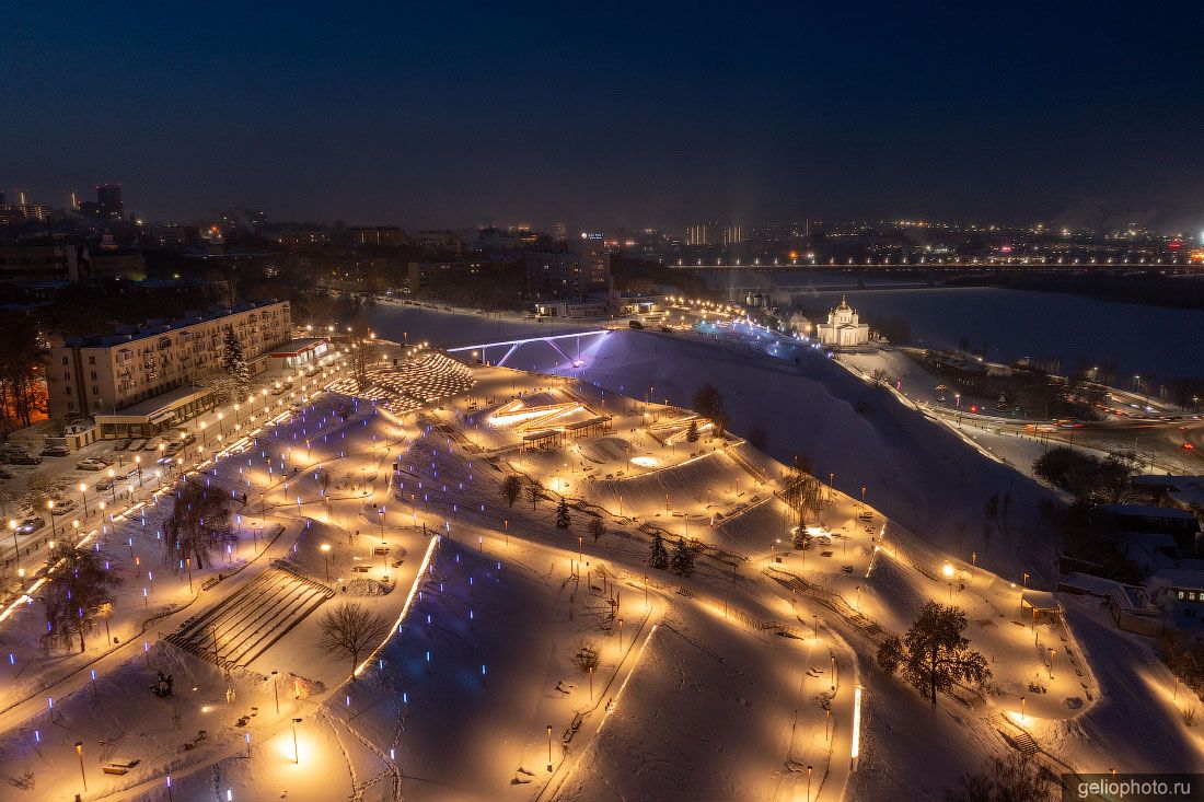 Набережная Федоровского в Нижнем Новгороде вид сверху фото