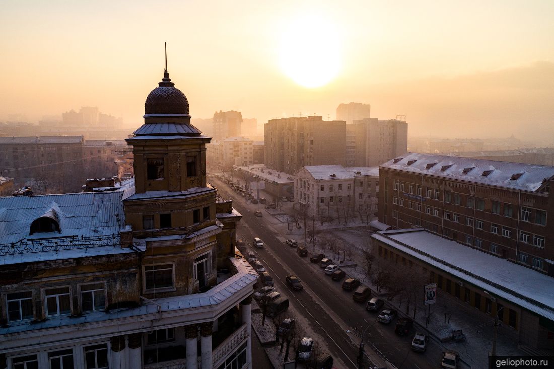 Зимняя Чита с высоты фото