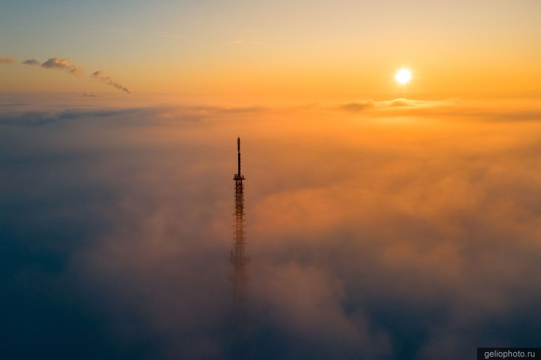 Телебашня в Новосибирске с высоты фото