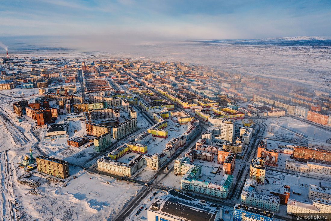 Норильск с высоты зимой фото