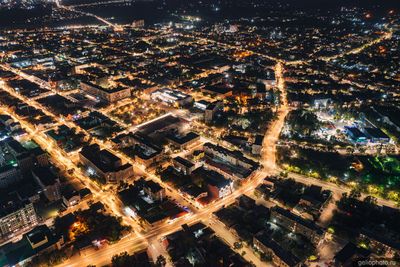 Ночной Оренбург с высоты фото