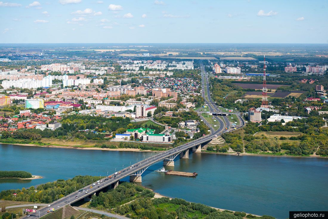 Мост 60-летия ВЛКСМ через Иртыш в Омске фото