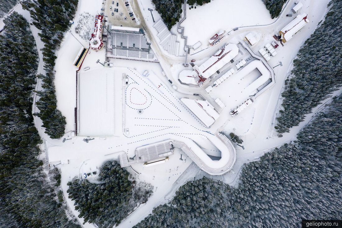 Биатлонный центр в Ханты-Мансийске с высоты фото