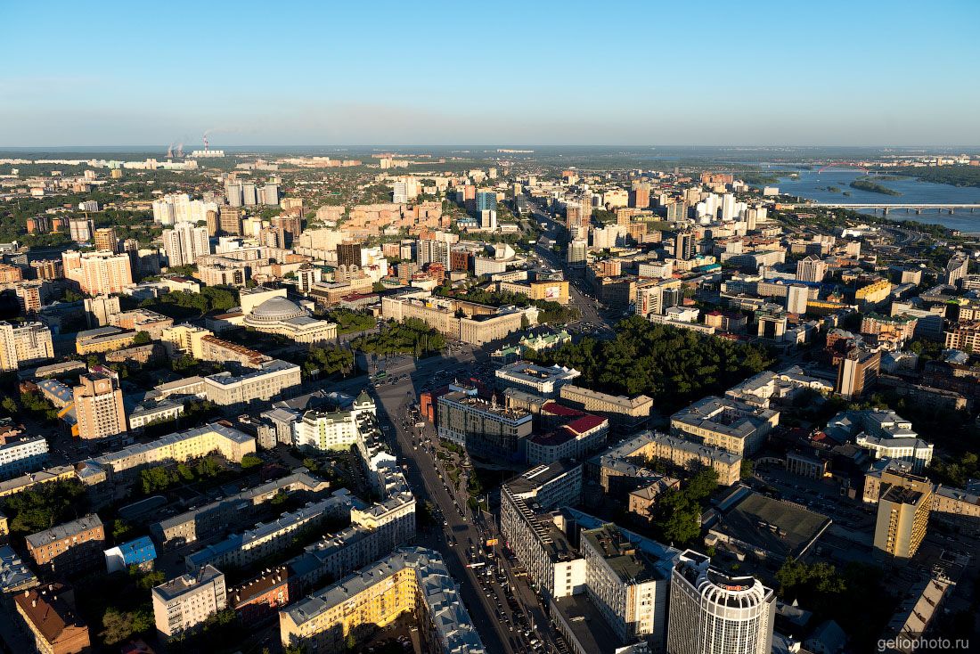 Центр Новосибирска с высоты фото