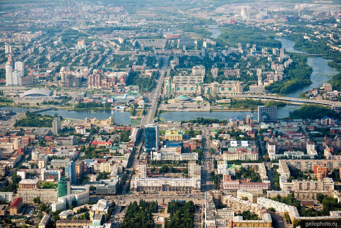 Центр Челябинска с высоты фото