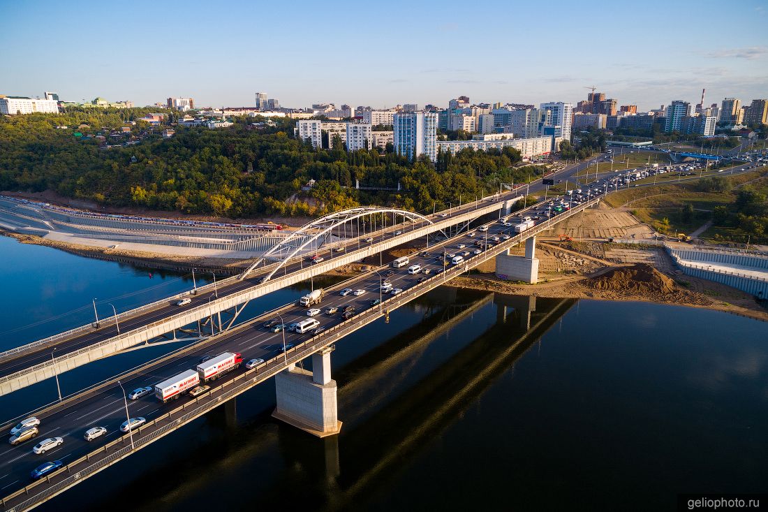 Бельские мосты через реку Белую в Уфе фото