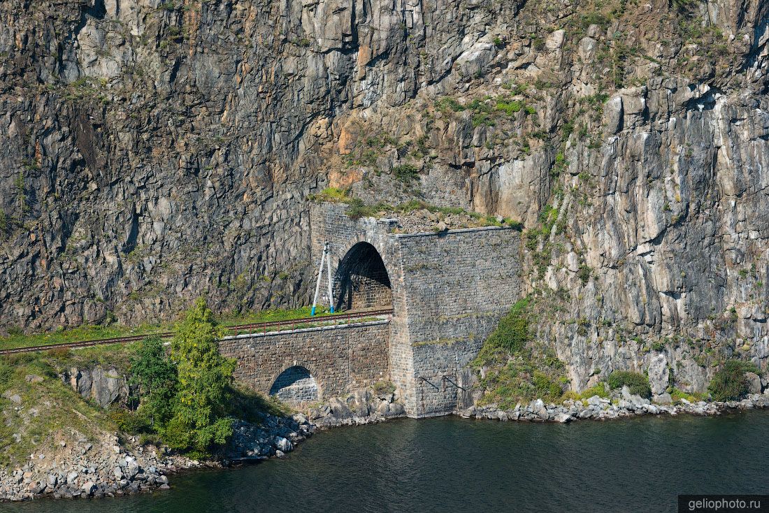 Кругобайкальская железная дорога с высоты фото