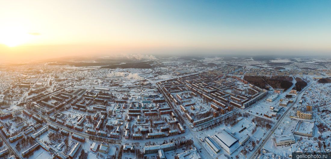 Панорама Прокопьевска с высоты фото