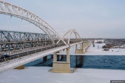 Борский мост через Волгу в Нижнем Новгороде фото