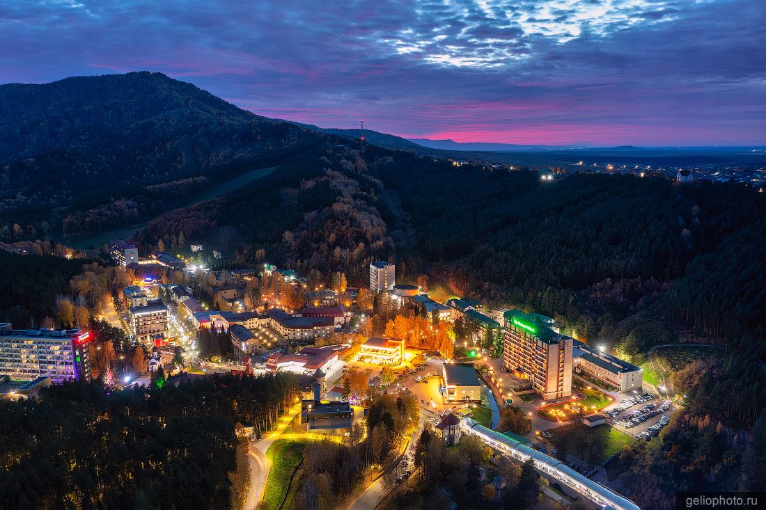 Вечерняя Белокуриха с высоты фото Gelio Вечерняя Белокуриха с высоты фото