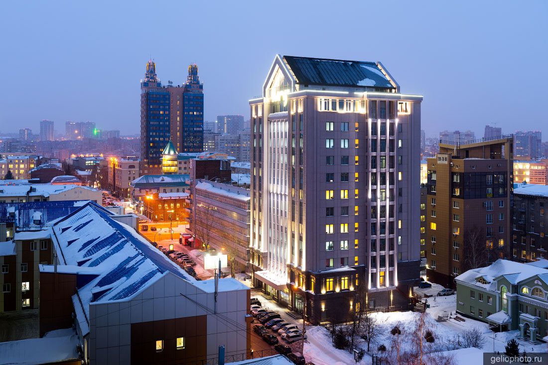 БЦ MOST в Новосибирске зимой фото