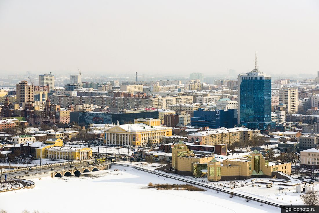 Зимний Челябинск с высоты фото