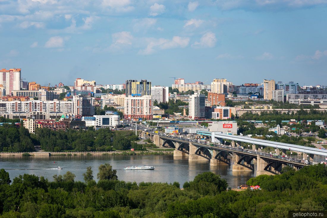 Октябрьский мост через Обь в Новосибирске фото