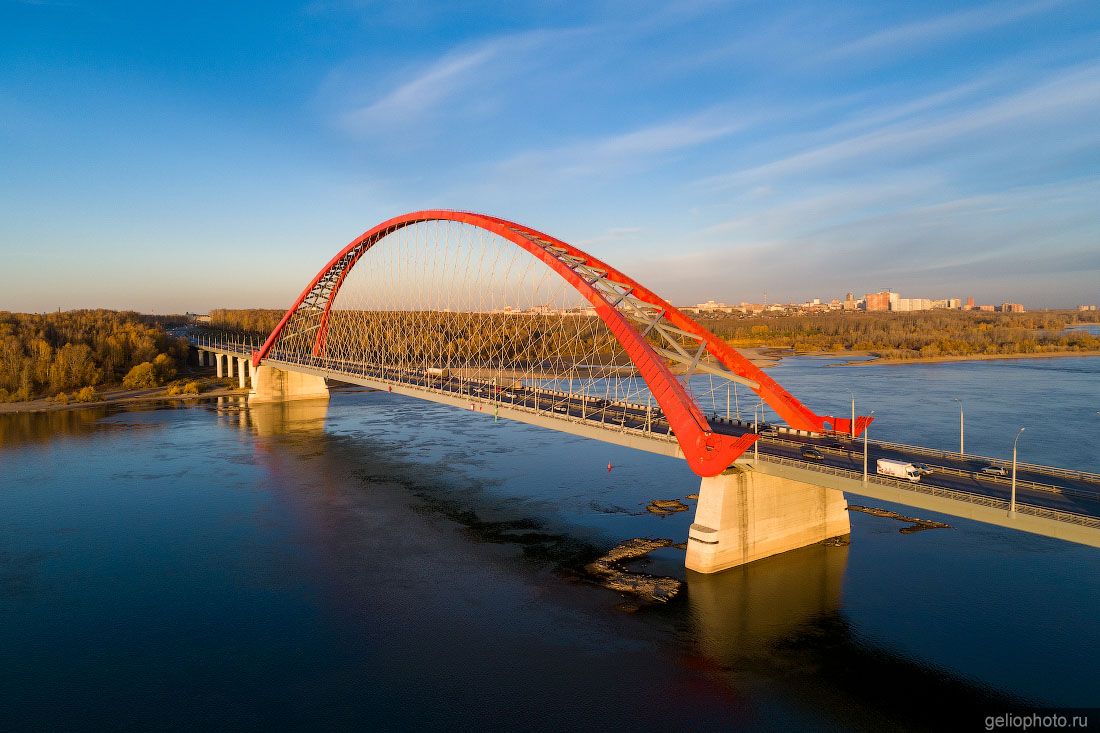 Новосибирский Бугринский мост через Обь фото