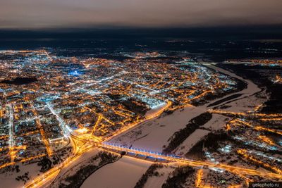 Ночная Калуга с высоты фото