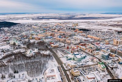 Зимний Ханты-Мансийск с высоты фото