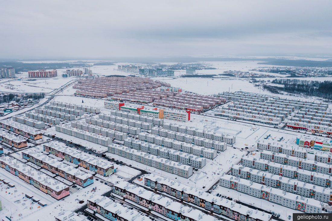 Микрорайон Кошелев-Проект в Калуге зимой фото