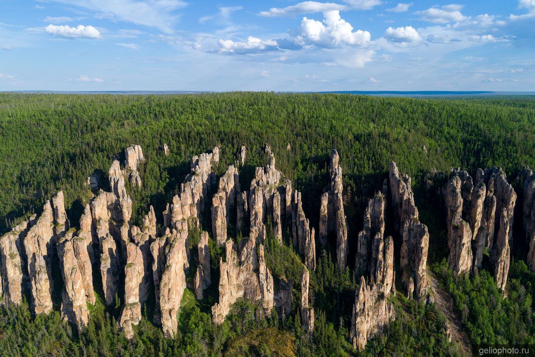 Парк Ленские столбы с высоты фото
