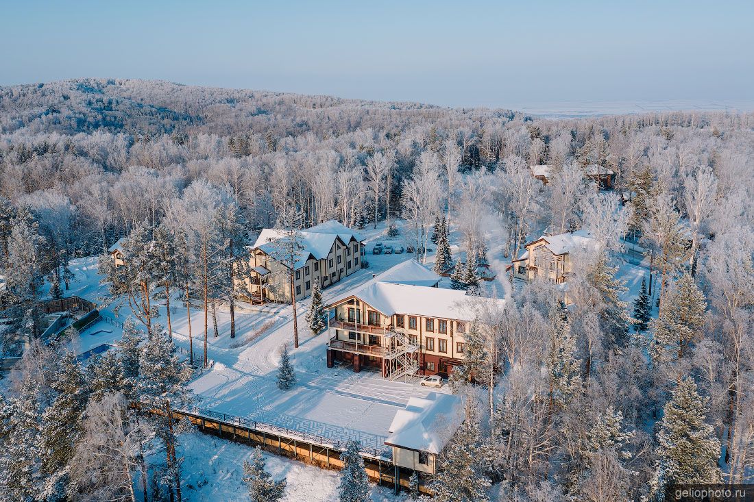 Комплекс Олимп-парк в Белокурихе с высоты фото