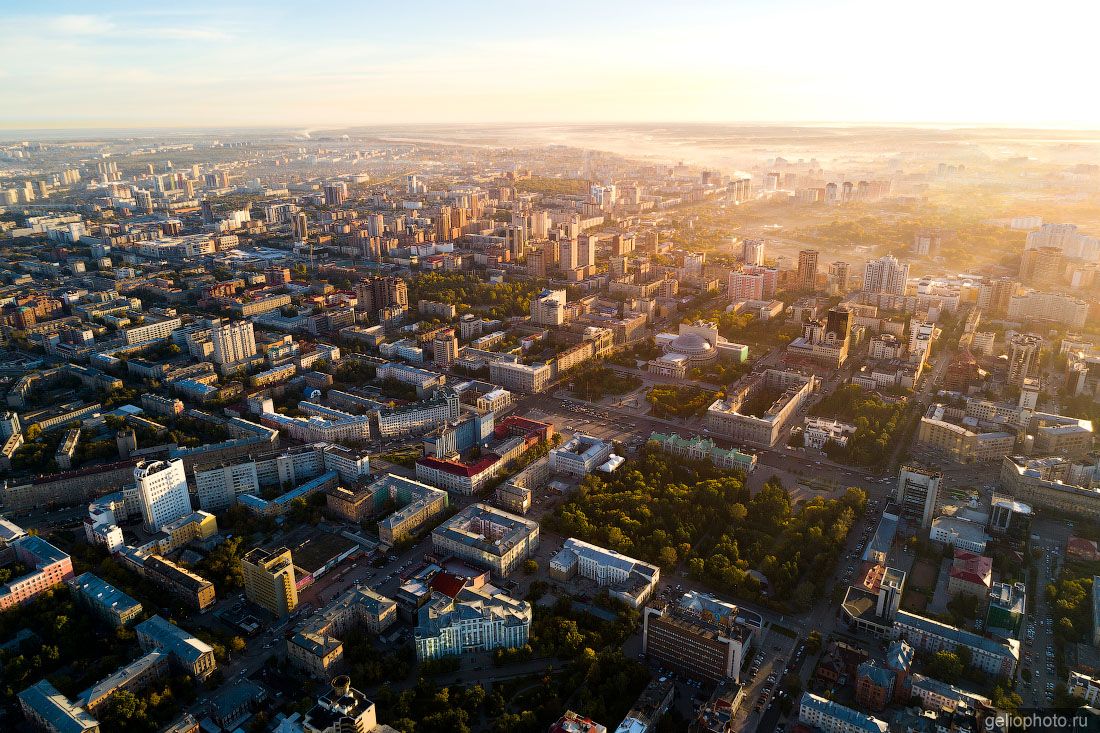 Центр Новосибирска с высоты фото
