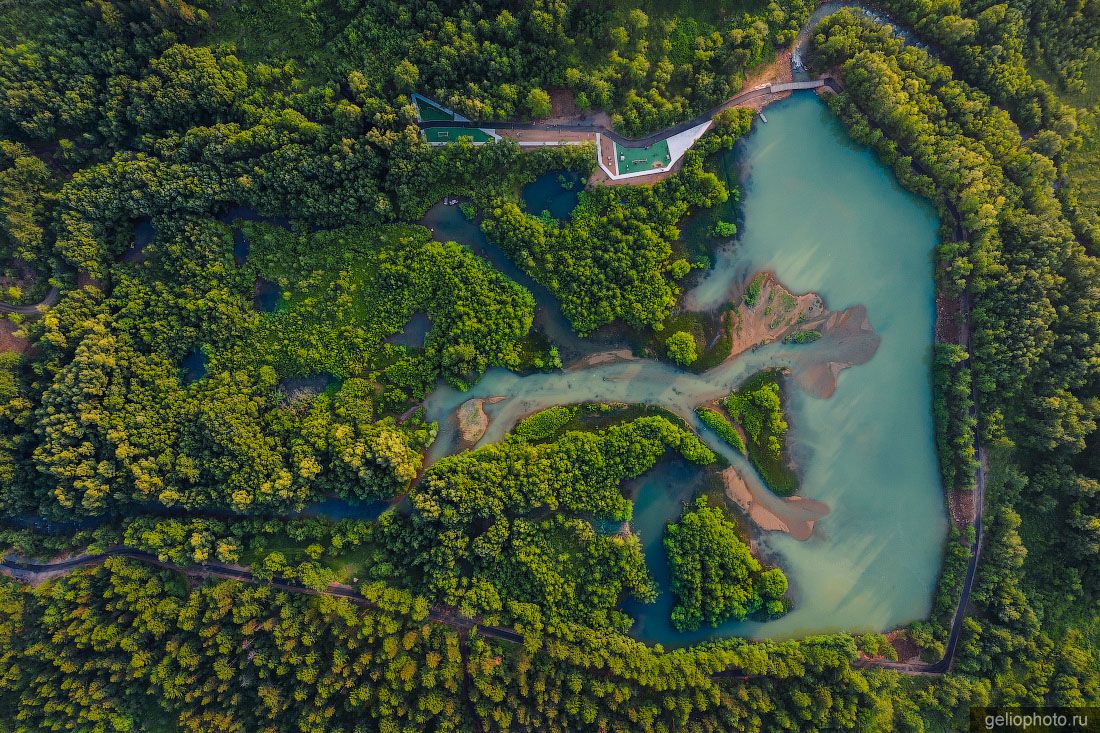 Эко-парк Орто-Сала в Алдане вид сверху фото