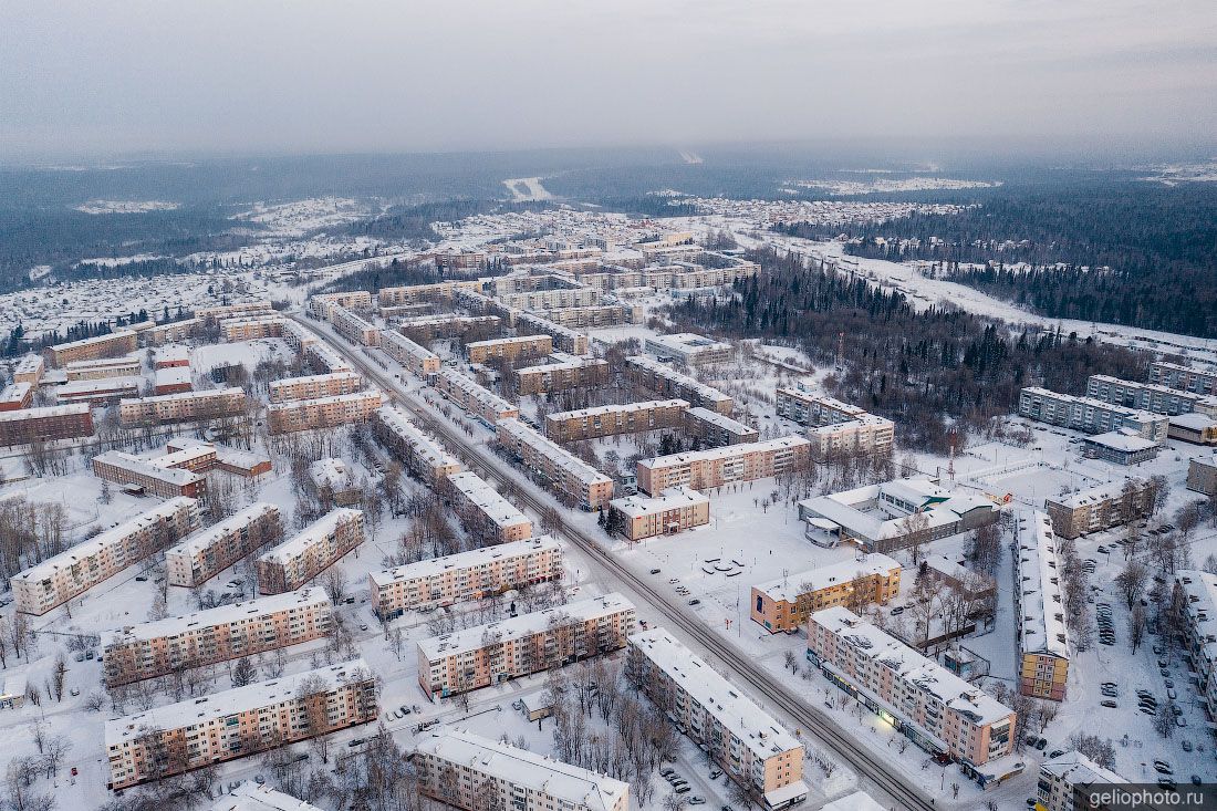 Проспект Ленина в городе Берёзовском Кемеровской области фото