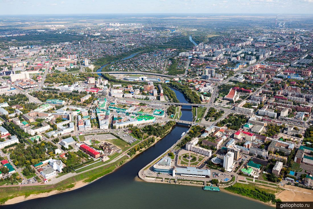 Центр Омска с высоты фото