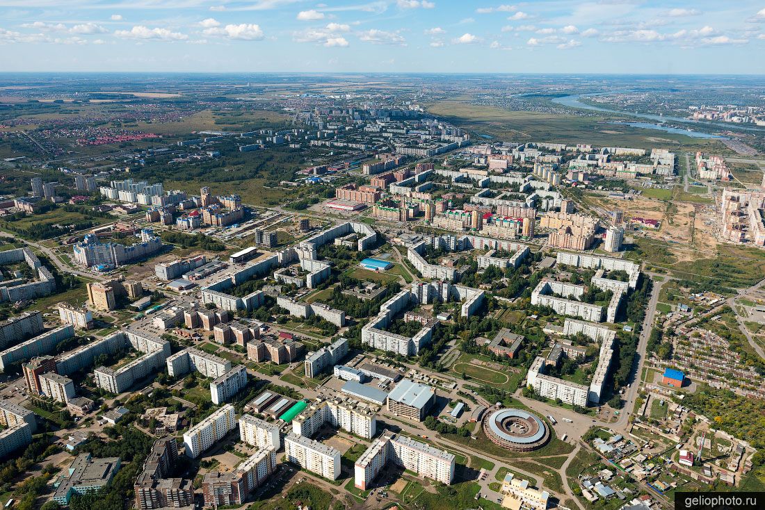 Микрорайон Тополиный в Омске с высоты фото